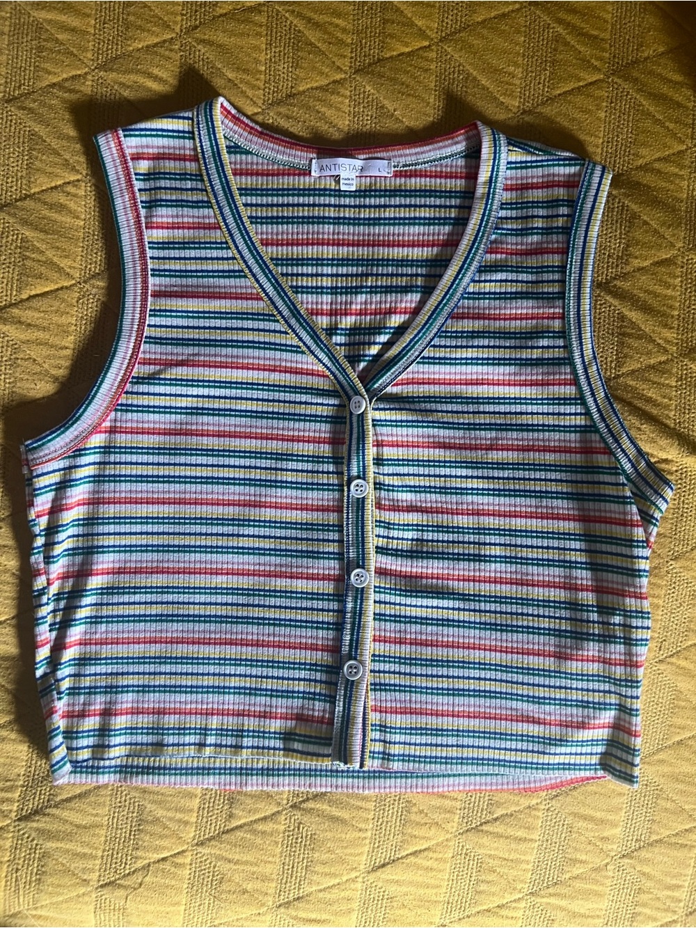NWOT Striped Crop Tank